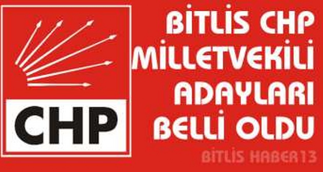 Bitlis CHP Milletvekili Aday Listesi Belli Oldu