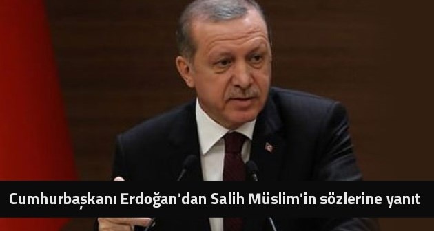 Cumhurbaşkanı Erdoğan'dan Salih Müslim'in sözlerine yanıt