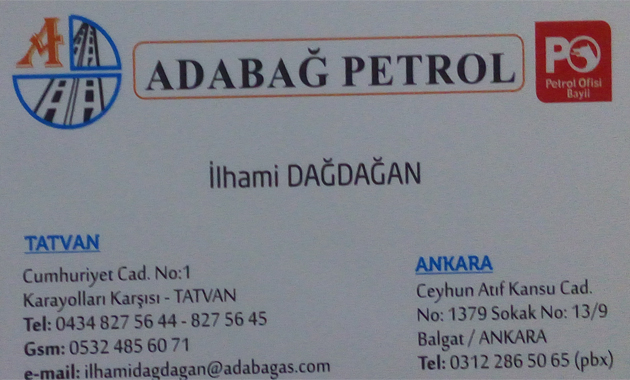 Adabağ Petrol Tatvan
