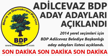 Adilcevaz BDP Aday Adayları Açıklandı