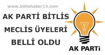 Ak Parti Bitlis Meclis Üyeleri Belli Oldu