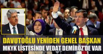 AK Parti’de Ahmet Davutoğlu yeniden Genel Başkan