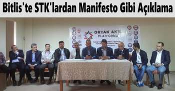 Bitlis'te Stk'lardan Manifesto Gibi Açıklama