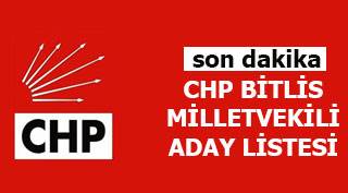 CHP Bitlis Milletvekili Adayları Belli Oldu