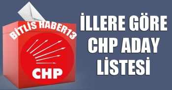 İl İl CHP Milletvekili Aday Listesi