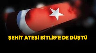 Şehit ateşi tüm Türkiye gibi Bitlis'e de düştü