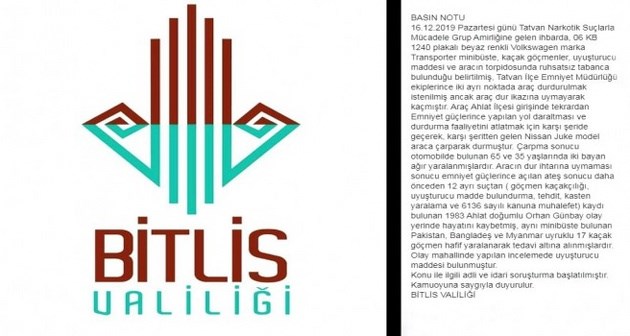 Ahlat'ta yaşanan olayla ilgili Bitlis Valiliğinden açıklama