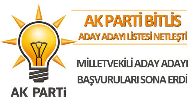 Ak Parti Bitlis Milletvekili Aday Adayı Listesi Netleşti