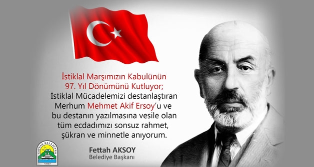 Başkan Aksoy’dan 12 Mart İstiklal Marşının Kabulü Mesajı