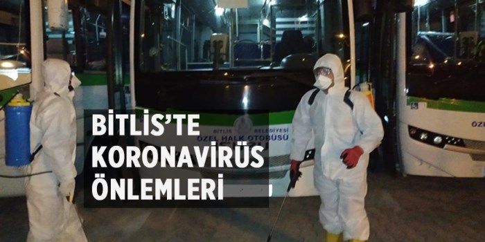 Bitlis Belediyesi’nden koronavirüs önlemleri