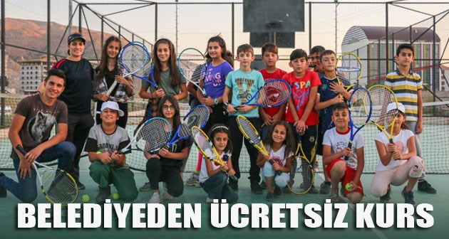 Bitlis Belediyesinden ücretsiz tenis kursu