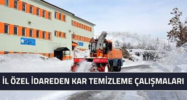Bitlis İl Özel İdaresinden kar temizleme çalışmaları