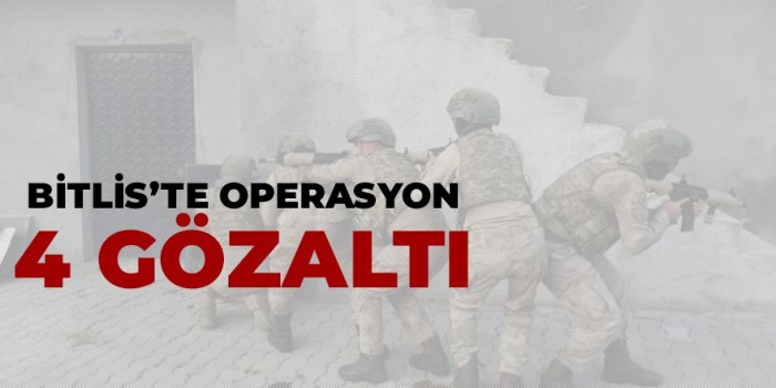Bitlis merkez, Ahlat ve Hizan'da operasyon 4 gözaltı