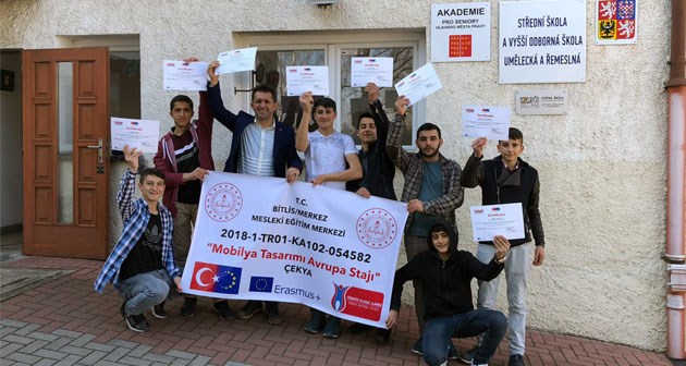 Bitlis Mesleki Eğitim Merkezi çırak öğrencileri Çekya'dan döndüler
