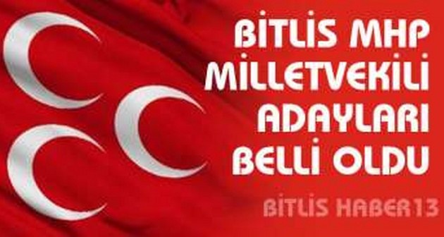 Bitlis MHP milletvekili aday listesini açıklandı