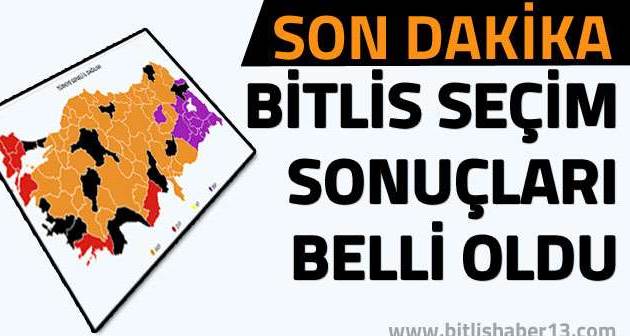 Bitlis seçim sonuçları belli oldu