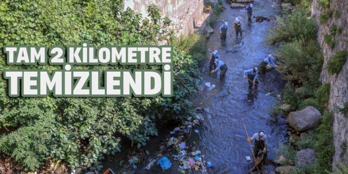 Bitlis'te 2 kilometrelik dere yatağı temizlendi