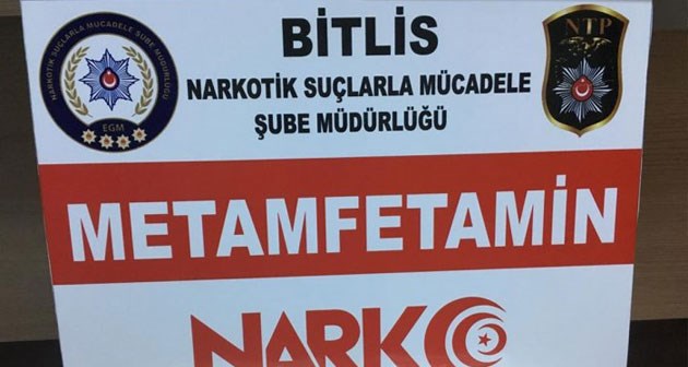 Bitlis'te 211,26 gram metamfetamin ele geçirildi