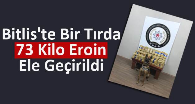 Bitlis'te Bir Tırda 73 Kilo Eroin Ele Geçirildi