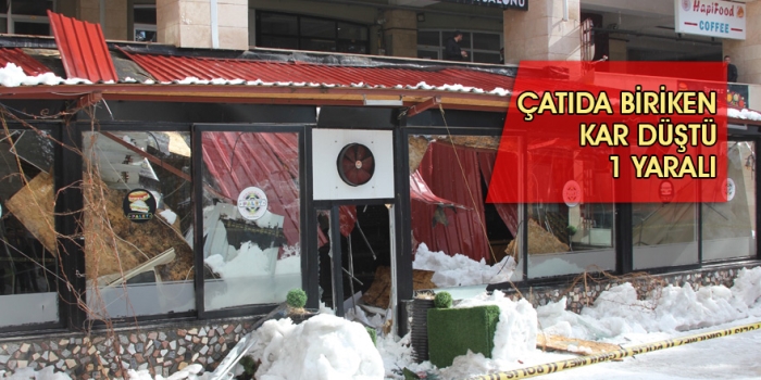 Bitlis'te çatıdan kar kütlesi düştü 1 yaralı