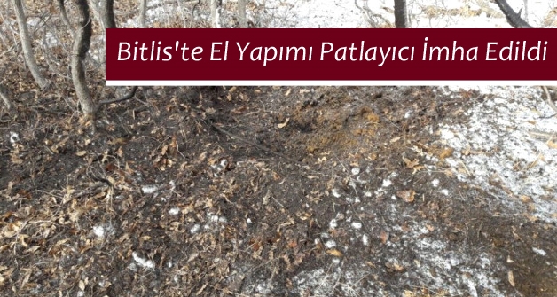 Bitlis'te El Yapımı Patlayıcı İmha Edildi