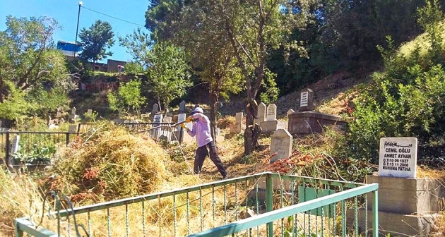 Bitlis'te Kurban Bayramı öncesi mezarlıklar temizlendi