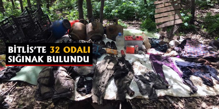 Bitlis'te PKK'ya ait 32 odalı sığınak tespit edildi