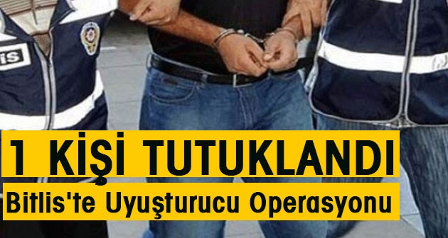 Bitlis'te uyuşturucu operasyonu 1 kişi tutuklandı
