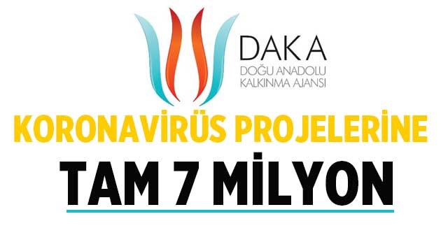 DAKA'dan koronavirüsle mücadele projelerine 7 milyon lira destek