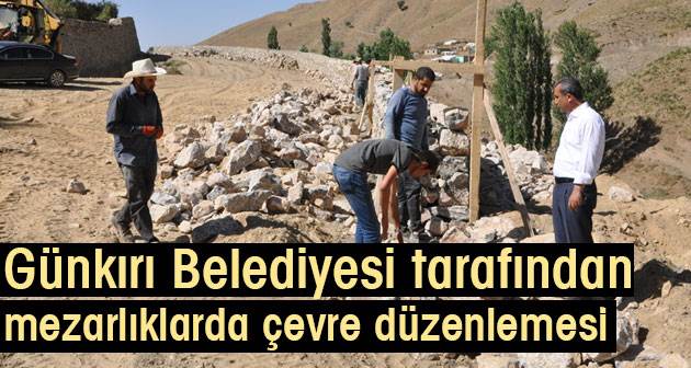 Günkırı Belediyesi tarafından mezarlıklarda çevre düzenlemesi