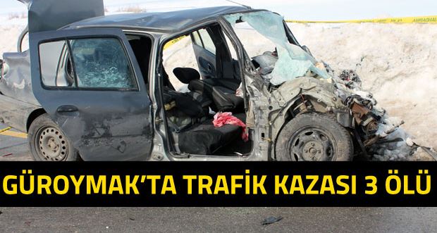 Güroymak'ta trafik kazası 3 ölü