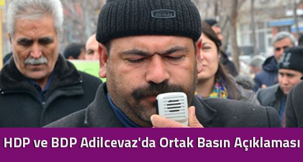 HDP ve BDP Adilcevaz'da ortak basın açıklaması düzenledi