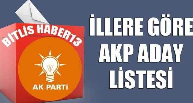 İl İl AK Parti Milletvekili Aday Listesi