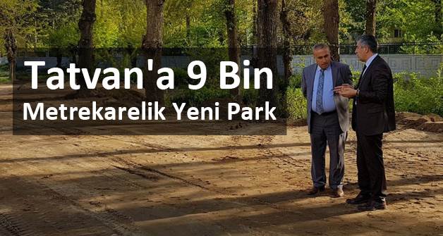 Tatvan'a 9 Bin Metrekarelik Yeni Park