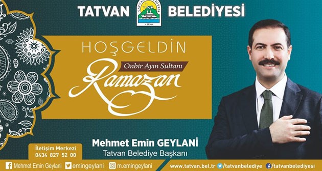 Tatvan Belediye Başkanı Geylani'nin Ramazan Mesajı 2019