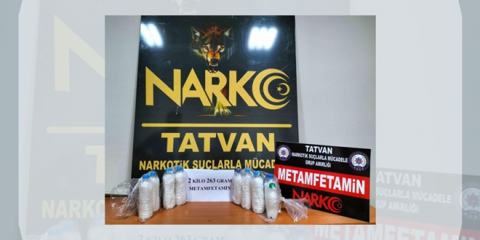 Tatvan'da 2 kilo 263 gram sentetik uyuşturucu ele geçirildi