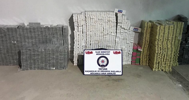 Tatvan'da 26 bin 500 paket kaçak sigara ele geçirildi