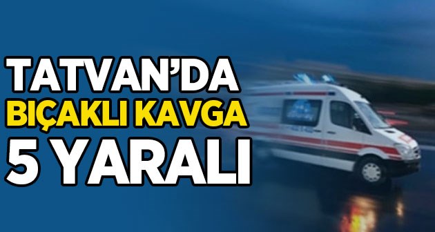 Tatvan'da bıçaklı kavga: 5 kişi yaralandı!