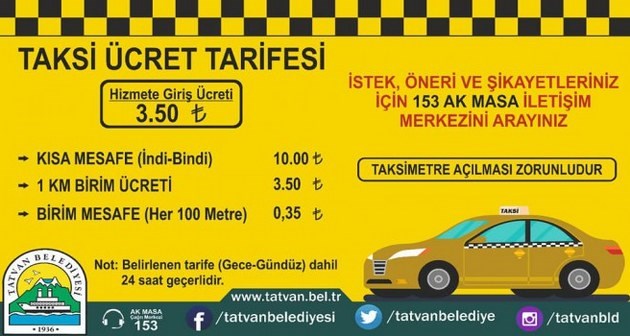 Tatvan'da ticari taksilere yeni düzenleme