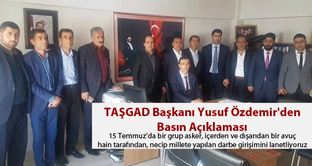 Tatvan Şehit Aileleri Ve Gazileri Derneği Başkanı Yusuf Özdemir'den basın açıklaması