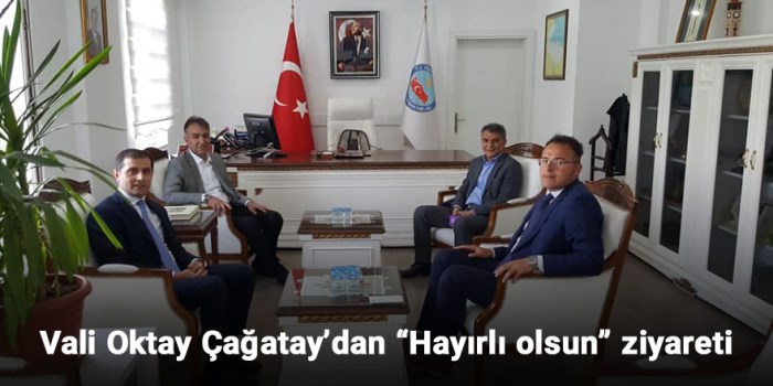 Vali Çağatay'dan Tunceli Valisi olarak atanan Kaymakam Özkan'a ziyaret