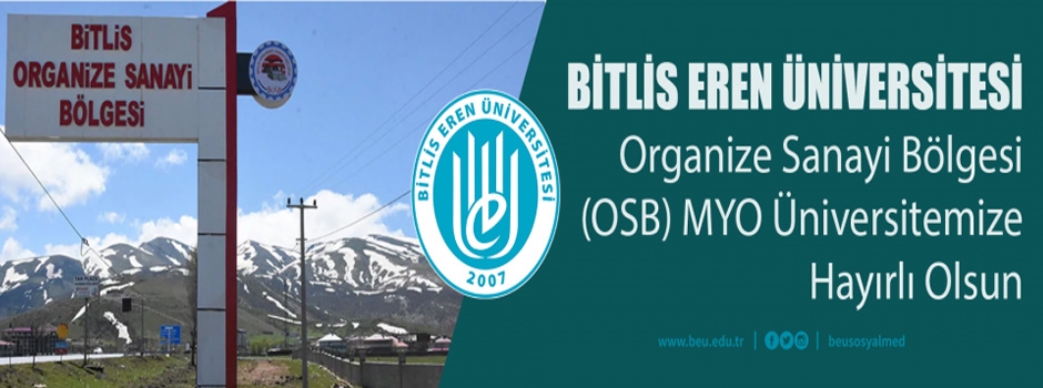 Bitlis Eren Üniversitesi OSB MYO kuruldu