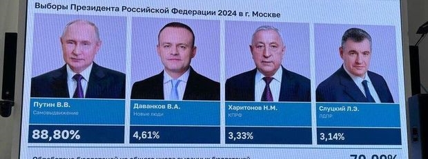 Rusya'da seçimi mevcut Devlet Başkanı Vladimir Putin kazandı