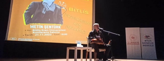 Sanatçı Metin Şentürk, Bitlis'teki öğrencilerle bir araya geldi