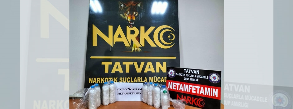Tatvan'da 2 kilo 263 gram sentetik uyuşturucu ele geçirildi